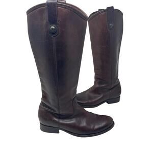 Frye Melissa brown leather tall riding boots sz 7